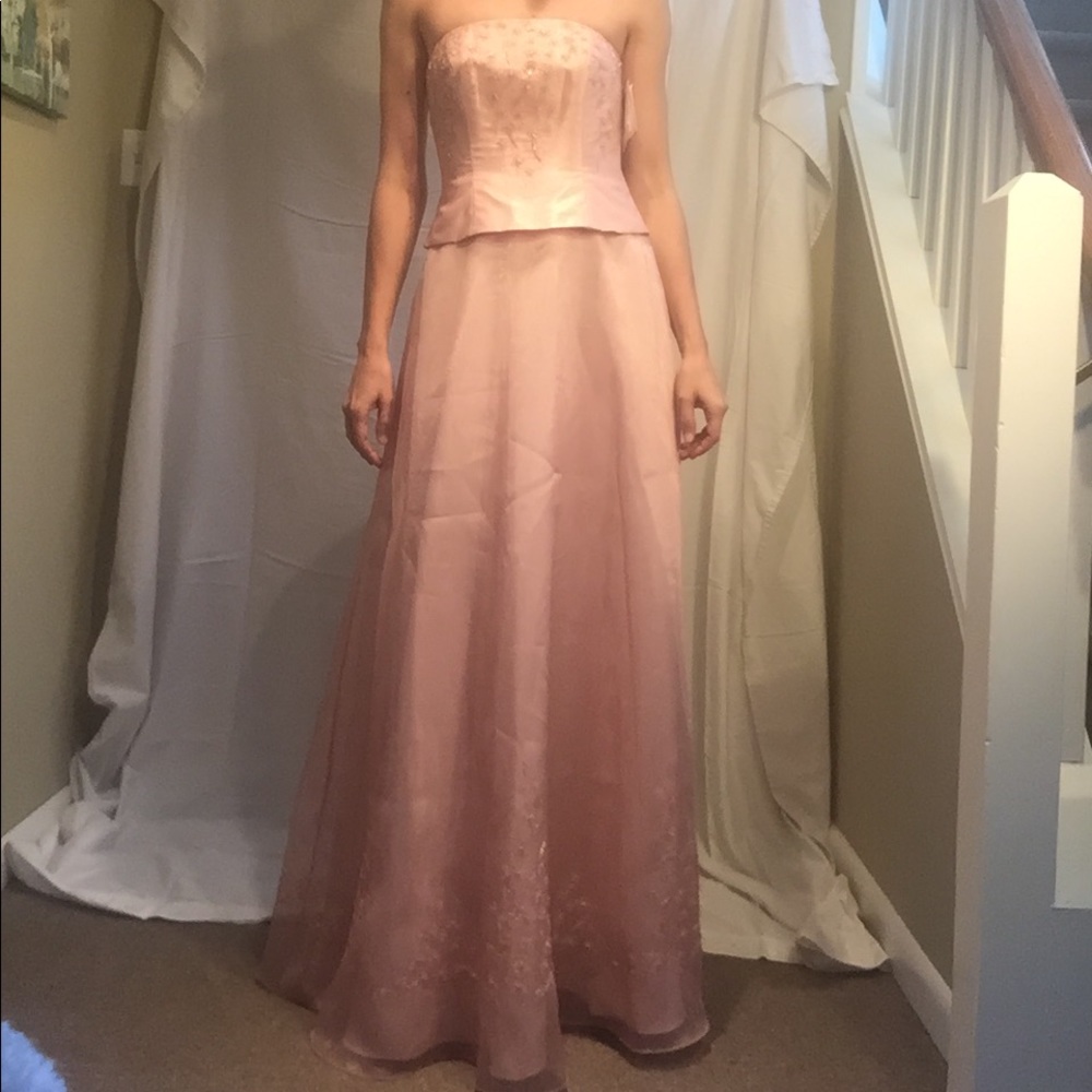 NWT Strapless Size 2 Empire Waist Pink Prom Gown
